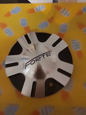 S1050-f15 Forte C-097-1 Wheels Silver / Black Custom Wheel Center Cap #