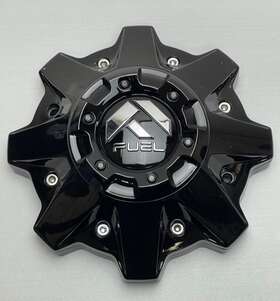 1002-53gb Fuel Used Gloss Black Wheel Center Cap Screws Not Included