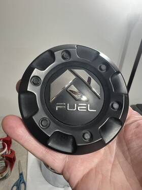 M-447 Fuel Wheel Center Cap Matte Black / Chrome Plastic Snap In