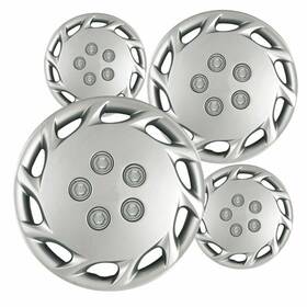 Ccihc-61088-14sl-10h Fuel Rider Set Of 4 Hubcaps 14 Inch Silver Abs Wheel Covers For 1997 - 1999 Toyota Camry