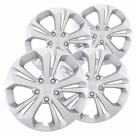Frhc-42849058-17sl Fuel Rider Brand New Set Of 4 Semi-universal 17 Inch Silver Snap-on Hubcaps With 10 Spoke