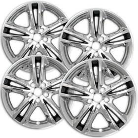 Frws-ds7z1007q-17cc-10s Fuel Rider 4 New Chrome And Charcoal 17 Inch Impostor Wheel Skins For 15-19 Ford Fusion