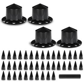Alo666558 G-plus 4pcs Rear Hub Cover For Semi Truck Wheel 33mm Nut Covers Spiked Black