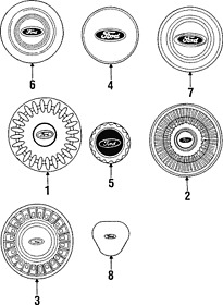 Foaz-1130-a Genuine Ford Center Cap