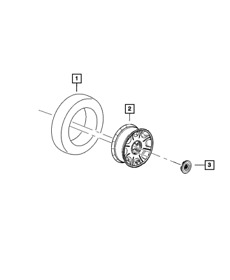 Genuine Mopar Wheel Cap 5ht59pakac