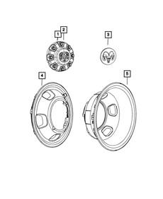 6mp52sz0ab Genuine Mopar Wheel Cap