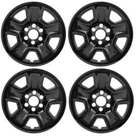 Imp99blk Gloss Black Covers Wheelskins Set For Ram 2019-2020 1500 18inch 6-lug Steel Wheel