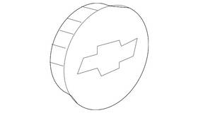 09595318 Gm Genuine Button Style Center Cap With Bowtie Logo