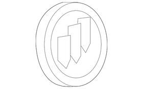 09595328 Gm Genuine Button Style Center Cap With Tri-shield Logo