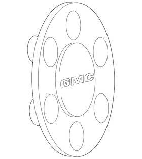 09595384 Gm Genuine Button Style Center Cap With Gmc Logo
