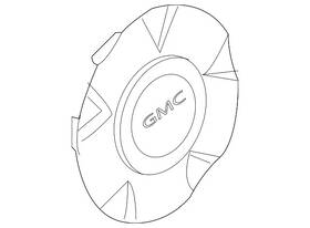 09596173 Gm Genuine Button Style Center Cap With Gmc Logo