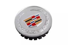 09596628 Gm Genuine Wheel Cap In Silver With Multi-colored Crest Emblem