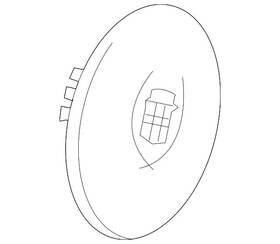 09597188 Gm Genuine Button Style Center Cap With Crest And Wreath Logo