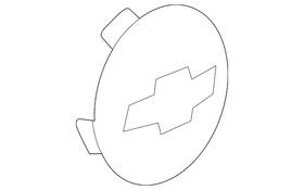 09598035 Gm Genuine Button Style Center Cap With Bowtie Logo