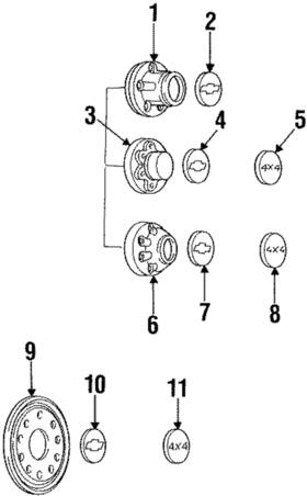 15550426 Gm Genuine Insert Hub Cap