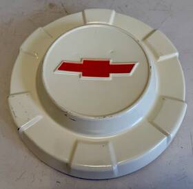 3781650 Gm Nos 61-63 Chevy C10 Truck Dog Dish Hubcap 1/2 Ton White 1961 1962 1963