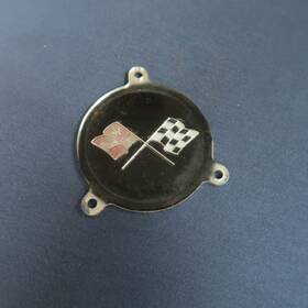 5072a Gm 1965 1966 Corvette Wheel Cover Hub Cap Spinner Emblem Black Upper Lh Flag Corner