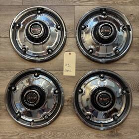 3964413 Gmc Nos 69-82 Hubcaps 15 Inch Set 4 Truck Suburban Jimmy Wheel Covers 1969 - 1982