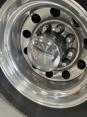 Gps2438696 Golfpartstore Chrome Flat Top Complete Hub Cover Kit 33mm Lug Nut Wheel Axle Covers Semi Truck
