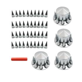 Gps3221088 Golfpartstore Rear Axle Wheel Covers 33mm Spike Screw-on Lug Nut Cover For Semi Truck