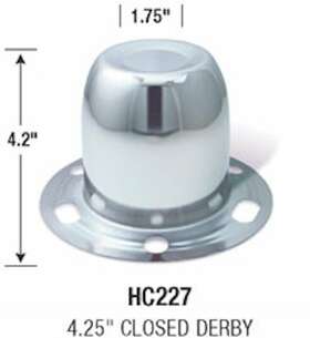 Hc227 Gorilla Wheel Center Hub Cap 4.25 Inch Universal Derby Closed End Chrome