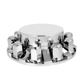 Grand General Gga40255 Chrome Front Axle Wheel Cover Set Flat Hubcap 33mm Hex Nut Covers