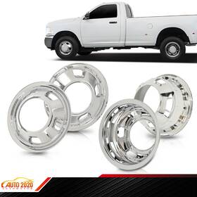 E-02etn3723asl Grandorange Fit For Dodge Ram 3500 03-18 Chrome 17 Inch Dually Wheel Simulators Dual Skins