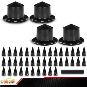 Gd121701 Grandorange Removable Cap Semi Truck Hub Cover Wheel Set Fits Rear 33mm Nut Covers With Spiked