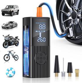 P013 Hafuloky Tire Inflator Portable Air Compressor 180psi Dark Black
