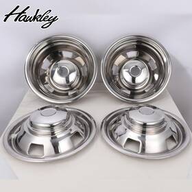 Hawkley 763341139791 17 Inch Dually Wheel Simulators Dual Skins Liners Cover For 2003-2018 Dodge Ram 3500