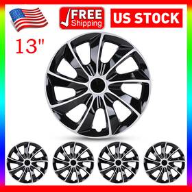 Wj-5084-dp-13 Hawkley 13 Inch Wheel Covers Set Of 4pcs Snap On Full Hub Caps Fit R13 Tire And Steel Rim