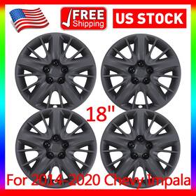 Wj-5146-bp-18 Hawkley 18 Inch Wheel Hub Covers Rim Snap On Hubcaps For 2014-2020 Chevy Impala Set Of 4