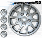 Hcp-14s005 Unbranded Set Inches Metallic Silver Hubcaps Wheel Cover Rim Skin