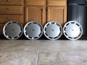 44733-sf1-j000 Honda 4 Used Oem 1990-91 Prelude 14 Inch 9-slot Hubcaps Wheel Covers 55074 55075
