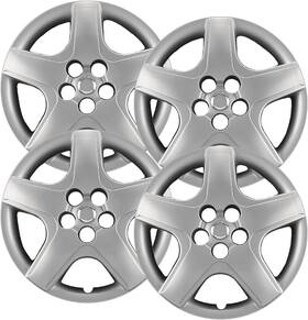 61119ams-4 Hubcaps.com Premium Quality 16 Inch Silver Hubcaps/wheel Covers Fits 2003