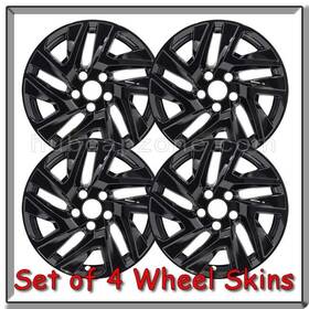 Hon7645gb Hubcapzone.com 4 Black Honda Crv 17 Inch Wheel Skins Hubcaps 2015-2017 Cr-v Covers