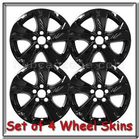 Hon7646blk Hubcapzone.com 4 Black Honda Crv 17 Inch Wheel Skins Hubcaps 2017-2022 Cr-v Covers