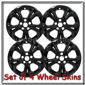Hon7723blk Hubcapzone.com Black Honda Accord Wheel Skins 17 Inch Hubcaps Chrome Covers 2023-2024