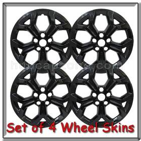 Jp7924gb Hubcapzone.com 2024-2024 Jeep Compass Black 17 Inch Wheel Skins Hubcaps Covers Set 4