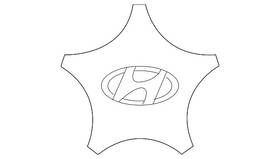 52960-2v000-p9r Hyundai Genuine Center Cap