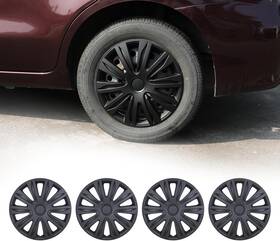 Wj-5083-bp-15 I1motor 4 Pack 15 Inch Abs Wheel Covers Snap On Hub Caps Black For Car Suv Truck R15 Tire