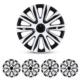 Wj-5083-bw-15 I1motor Hubcaps 15 Inch Wheel Rim Cover Universal R15 Hub Caps Replacement Exterior Acce