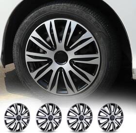 Wj-5083-dp-16 I1motor 4 Pack 16 Inch Abs Wheel Covers Hub Caps Silver And Black For Car Suv Truck R16 Tire