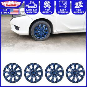 Wj-5084-bbb-16 I1motor 4pcs 16 Inch Blue And Black Wheel Covers Snap On Full Hub Caps For R16 Tire Steel Rim