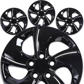Wj-5105-bl-15 I1motor 15 Inch Hubcaps Set Of 4 Black Lacquer Wheel Rims Cover For 2013-2015 Honda Civic
