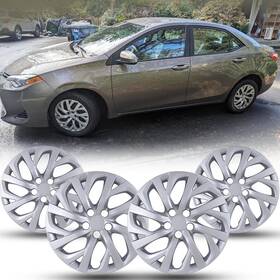 Wj-5111-b-16 I1motor 4pcs 16 Inch Wheel Covers Snap On Full Hubcaps Silver For 2009-2024 Toyota Corolla