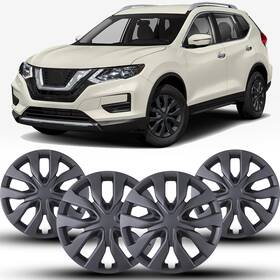 Wj-5137-bp-17 I1motor 17 Inch Matte Black Wheel Covers Hup Caps For 2014-2020 Nissan Rogue R17 Steel