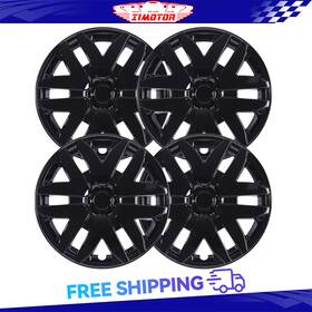 Wj-5143-bl-16 I1motor 4pcs 16 Inch Black Wheel Covers Snap On Full Hub Caps For 2004-2010 Toyota Sienna
