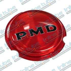 Inl11593 Inline Tube 1970-72 Red Pontiac Pmd Rally Ii Lucite Center Of Wheel Cap 1pc Oem