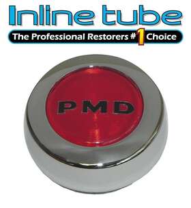 Inl12866 Inline Tube 1967-70 All Pontiac Red Pmd Rally Wheel Ii Center Of Cap 1 Pc Oem Nosr